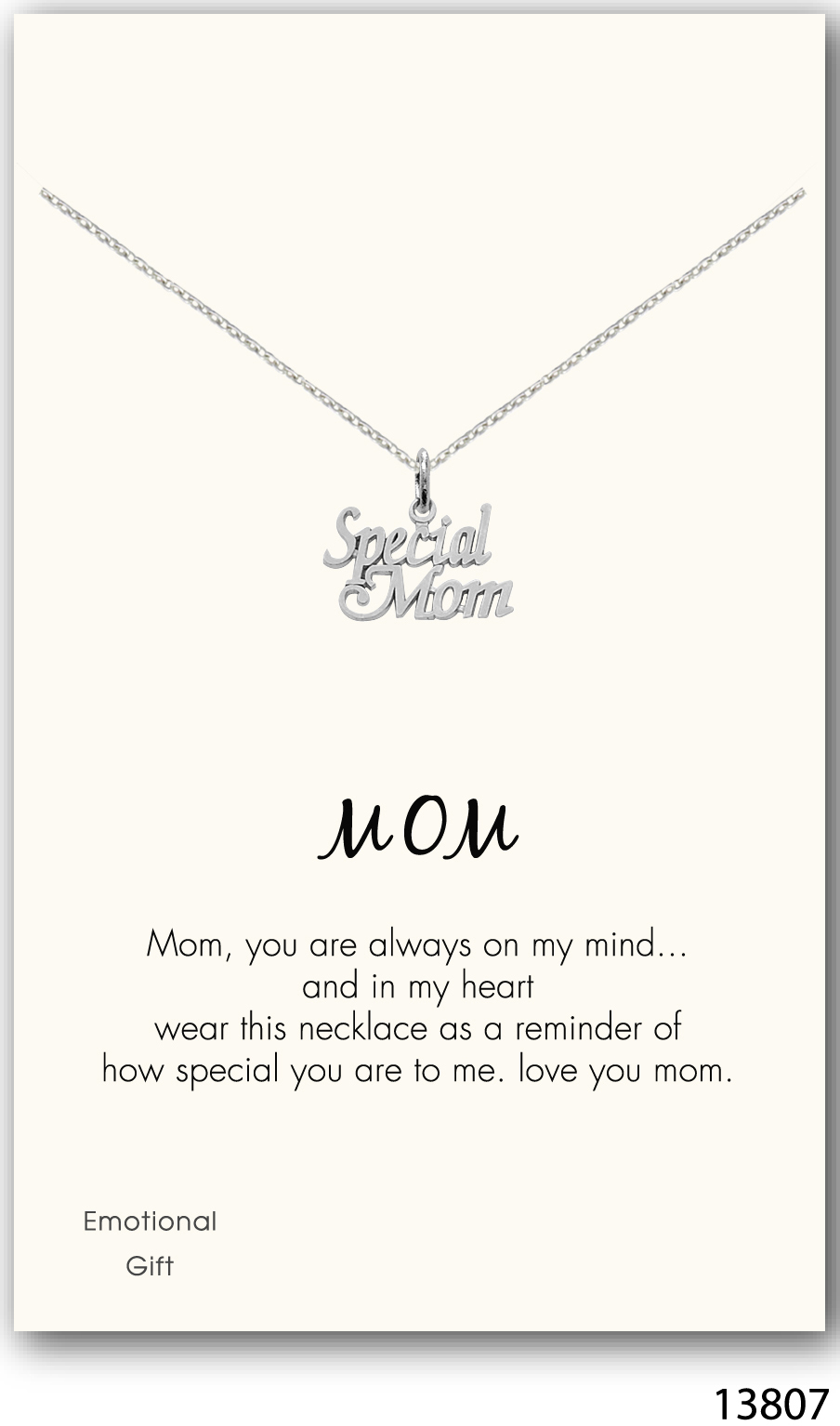 Special mom silver pendant